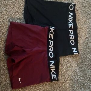 Nike Performance Shorts - Black and Burgundy